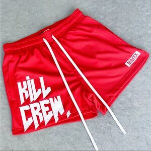 KILL CREW Muay Thai shorts 🌹red & white